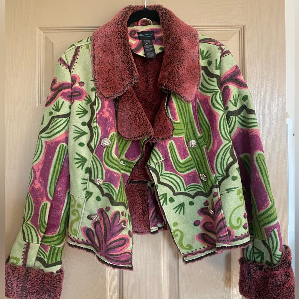 Custo Barcelona wool/faux fur jacket
